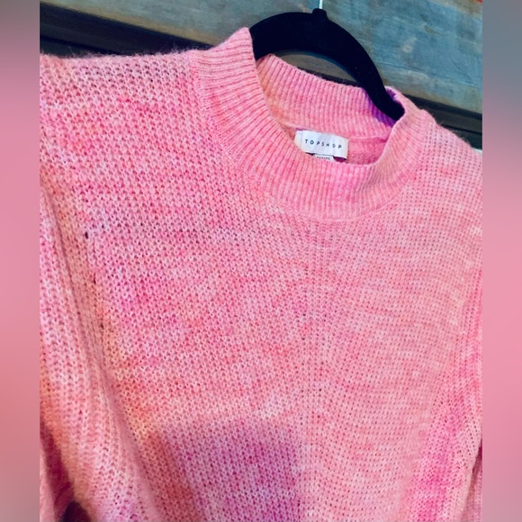 Topshop PETITE Tops - Pink crop sweater